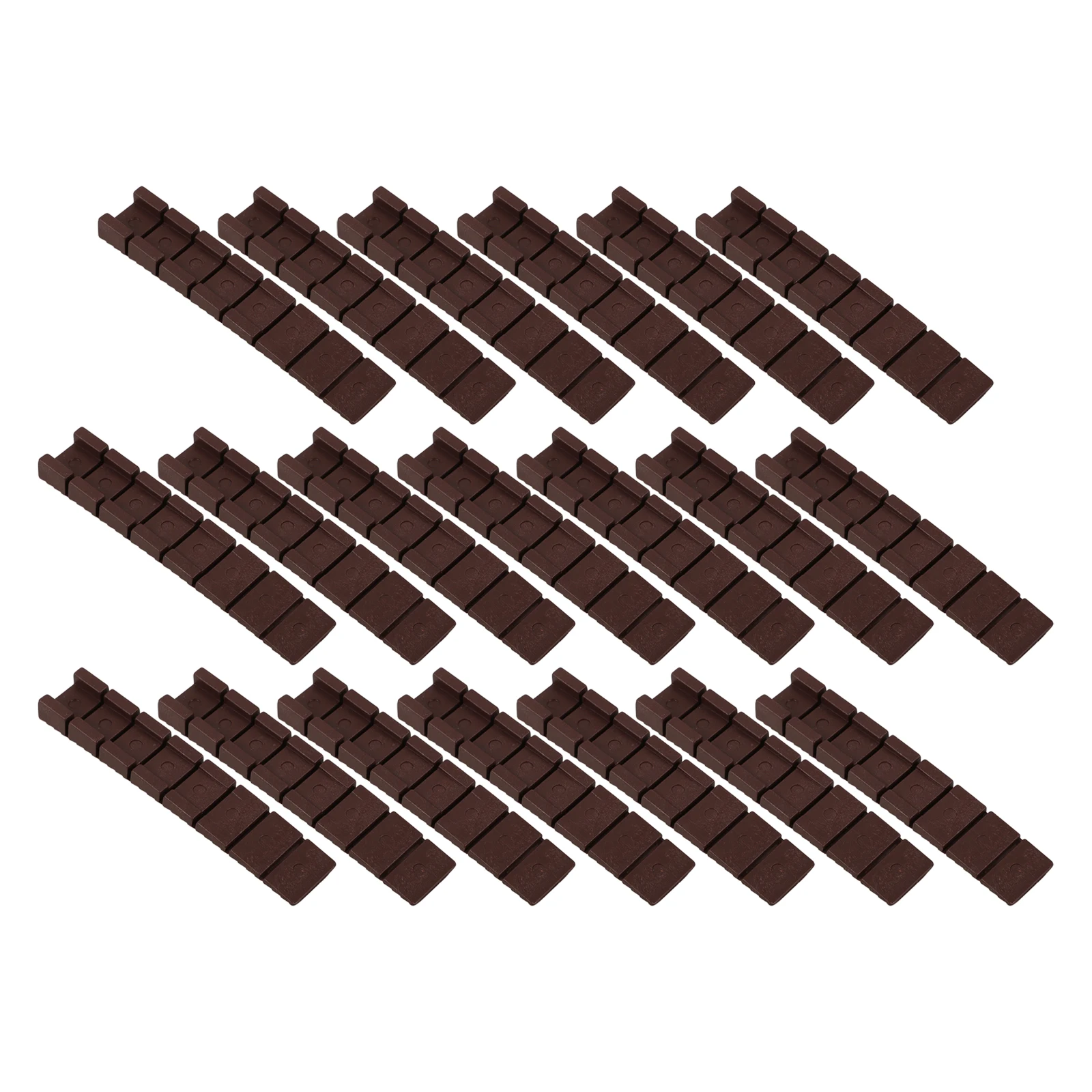 

20 Pcs Furniture Balance Spacer Shims Leveling Chair Stoppers Sliding Tables Plastic Wedge Adjustable Height Brown Ground Uneven