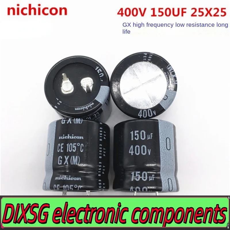 DIXSG (1 uds) 400V150UF 25X25 nichicon condensador electrolítico 150UF 400V 25*25 GX alta frecuencia baja resistencia