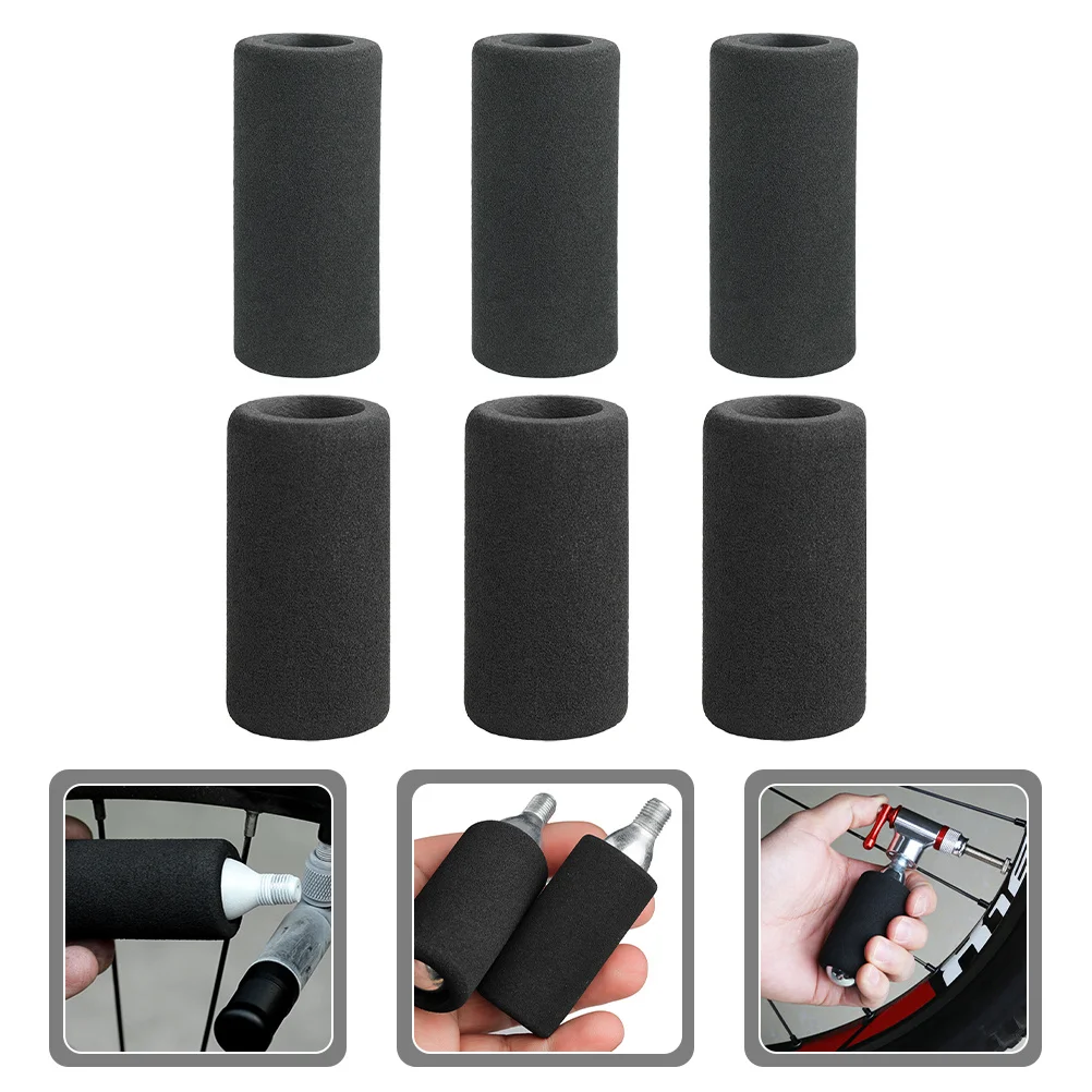 6pcs Bike Pump Portable Vertical Tire Inflator Cover Waterproof Washable Cycling Air Pump Cover Professional Bike Accessory