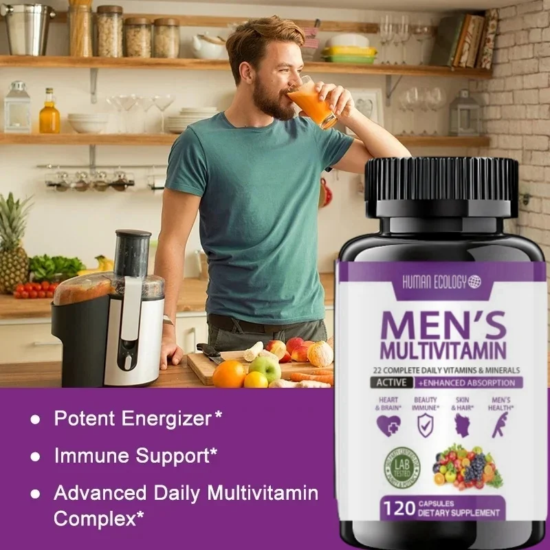 Human Ecology Men s Daily Multivitamin Capsules for Healthy Muscle Body Energy Boost Immune Support