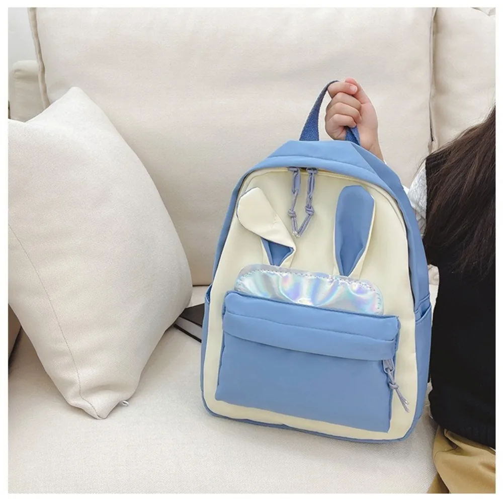 Korean Version Children Rabbit Ear Backpack Canvas Little Fresh Student Schoolbag Lightweight Girl Backpack Boys Girls
