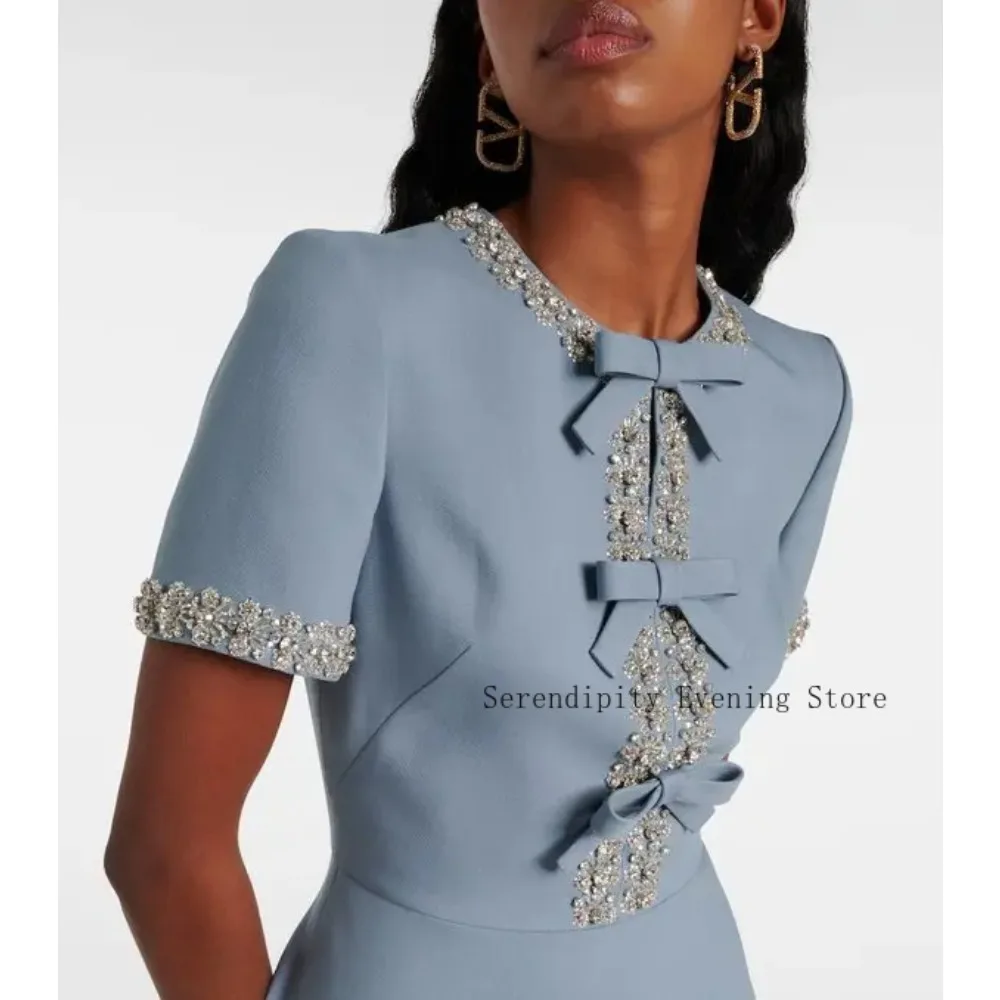 Customized Beaded Mother of Birde Dresses 2026 for Women Wedding Elegant Evening Dress with Bow A Line  Luxury Prom Party Gowns image 3