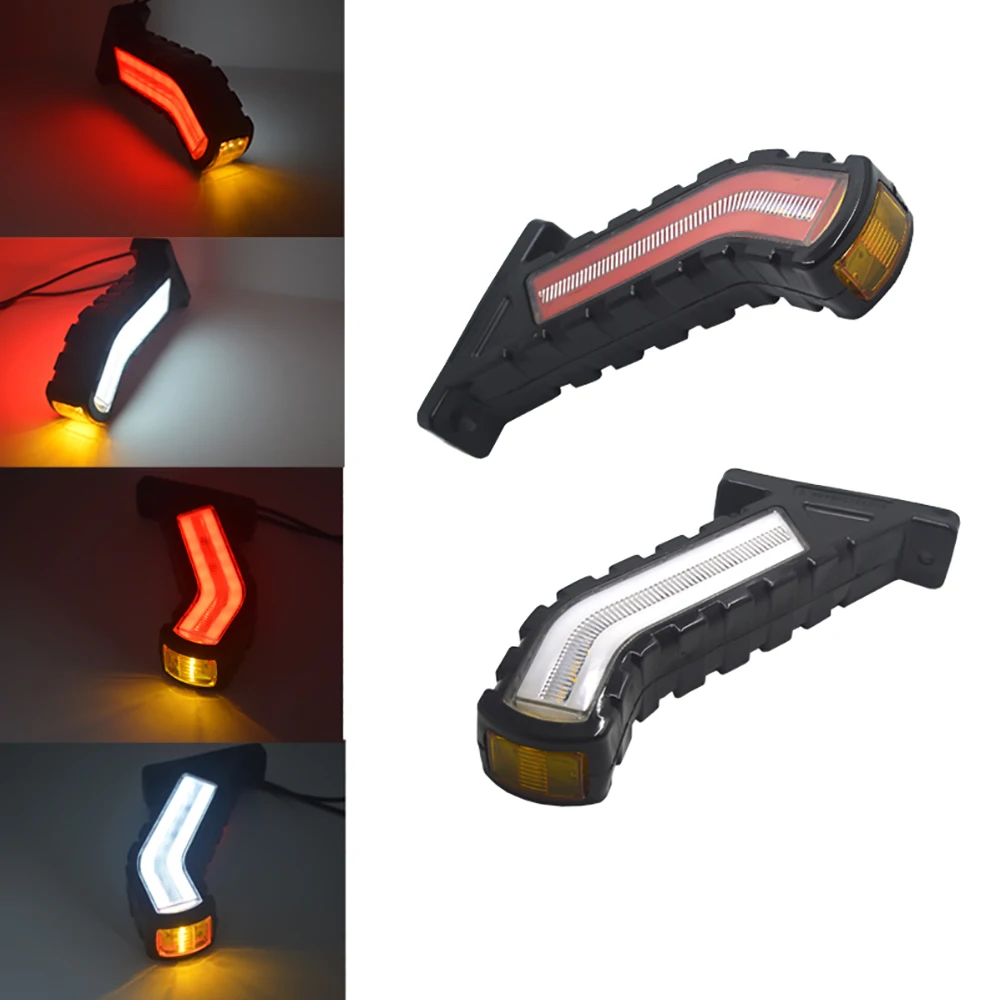 2x LED Side Marker Lights Flowing Turn Signals Lamp Universal For Cars SUV Vans Lorry Rvs Bus Boat Trailer Truck Pickup 12V 24V