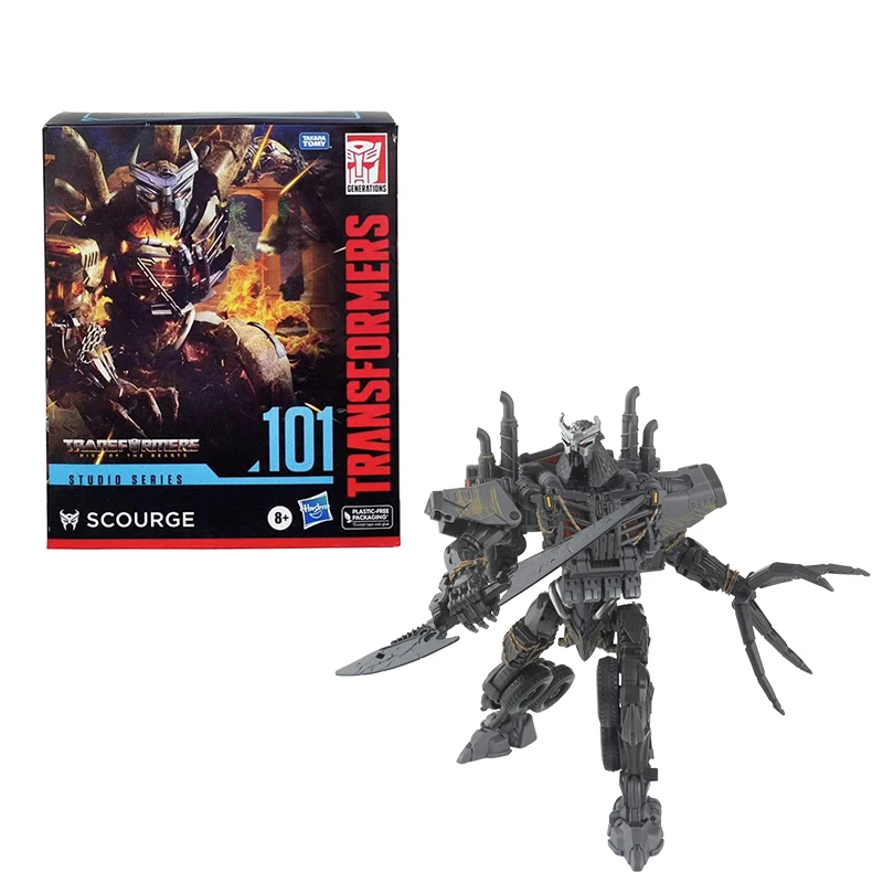 Figura de ação Hasbro Rise of the Beasts, Transformers Originais, Líder Scourge, Modelo Anime, Presentes de Brinquedo, SS101, Em Stock