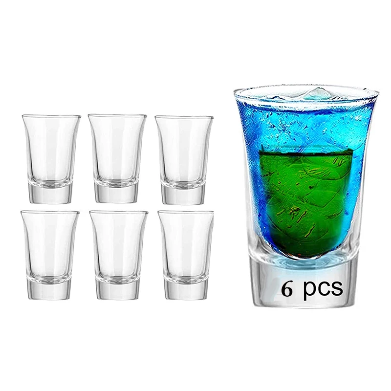 

Heavy Base Shot Glass Set, Whiskey Shot Glasses, Mini Glass Cups For liqueur, Double Side Cordial Glasses,Tequila Cups Sm