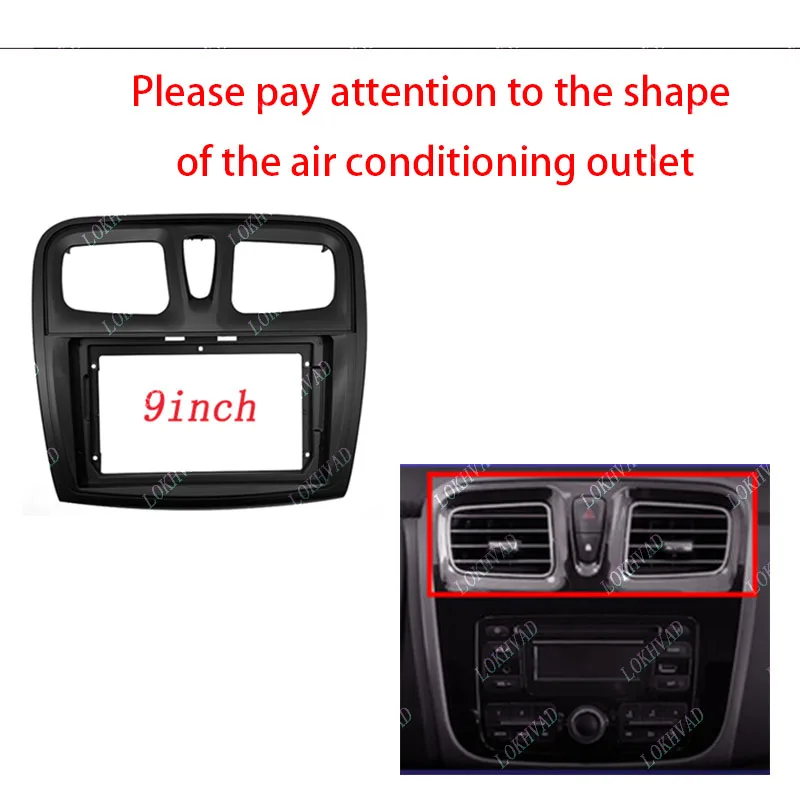 Car Radio Fascias Android Stereo Player 2 Din Head Unit Panel Dash Frame For Renault Logan 2 2012 - 2019 Sandero 2 2014-2020