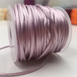 2mm Light Purple Rattail Satin Cord Thread Chinese Knot Macrame Bracelet Braided String DIY Tassels Beading Thread 10-225meters