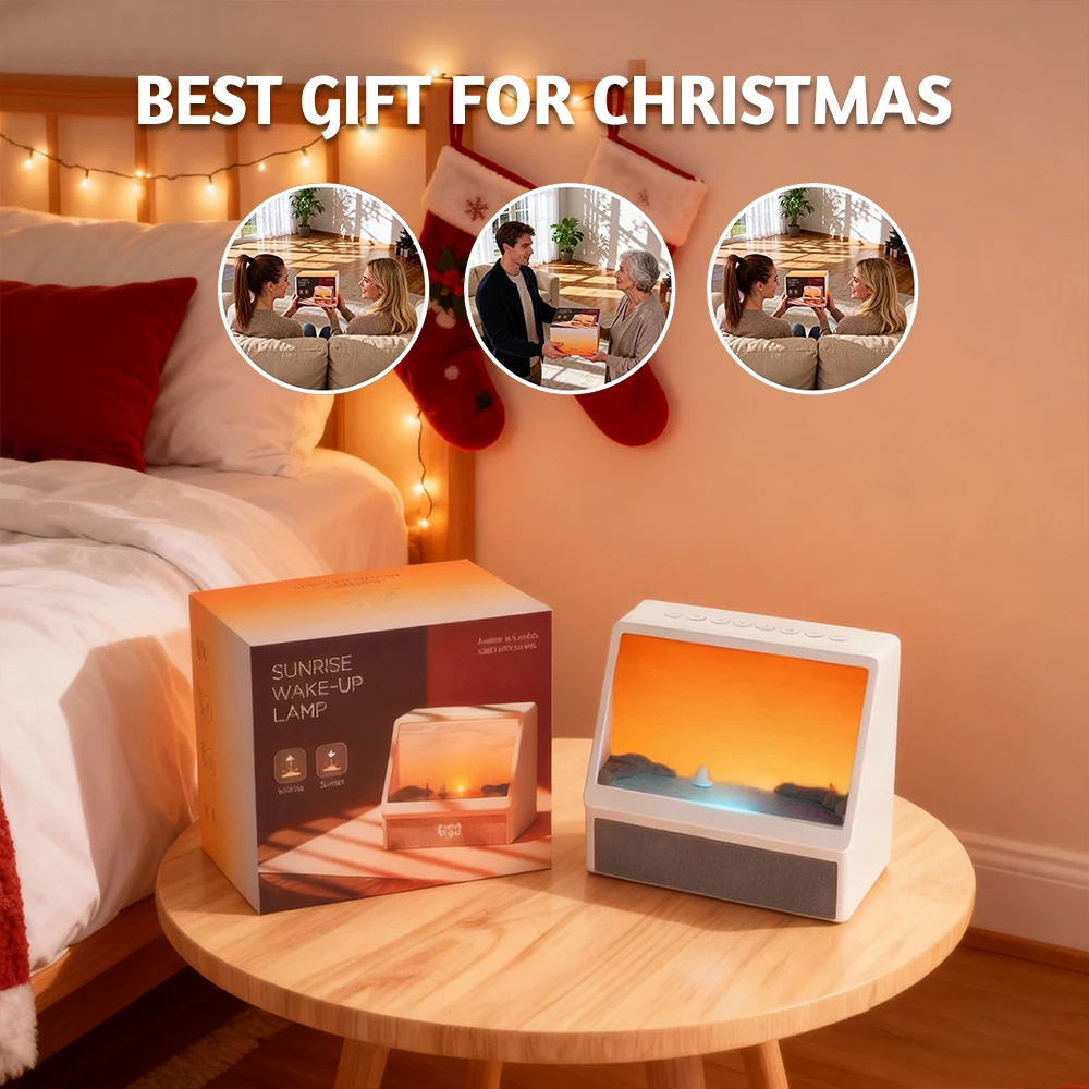بلوتوث شروق الشمس ساعة تنبيه مصباح الطاولة الأبيض الضوضاء الاستيقاظ ضوء مع 12 أصوات عكس الضوء ساعة النوم للبالغين غرفة نوم الاطفال #6