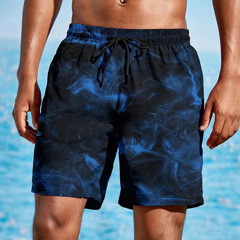 2024 Summer Men\'s Swimwear Beach Short Trunks Board Shorts Swimming Pants Swimsuits Mens Running Sports Cool Surf Swim Trunks