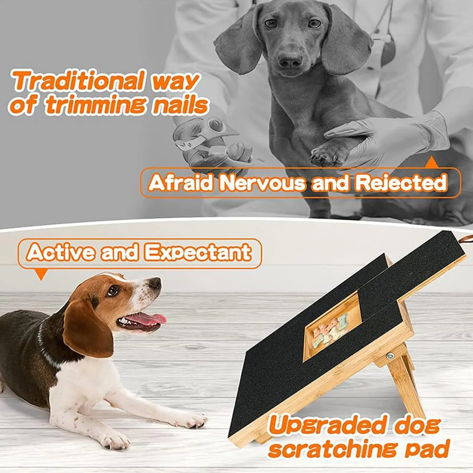 Dog Scratch Pad Furniture Protecting Enrichment Gadget Dog Nail Scratching Toy Board for Puppy Medium Large Breeds Living Room