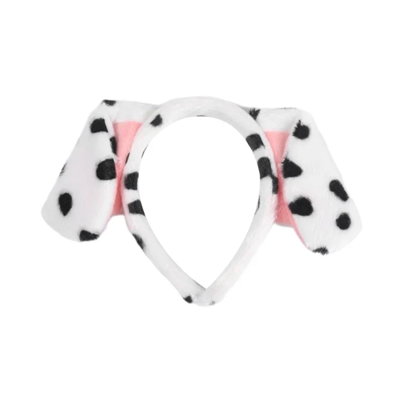 할로윈 동물 코스튬 세트-당나귀/암소 귀 머리띠, 나비 넥타이 꼬리 코 장갑