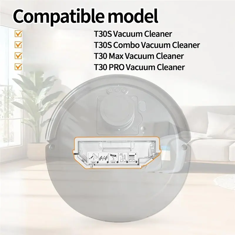 [Power Bank】 For Ecovacs Deebot T30S/T30S Combo/T30 Max/T30 PRO Dust Bin Box- Vacuum Cleaner Replacement Part(2Pcs)
