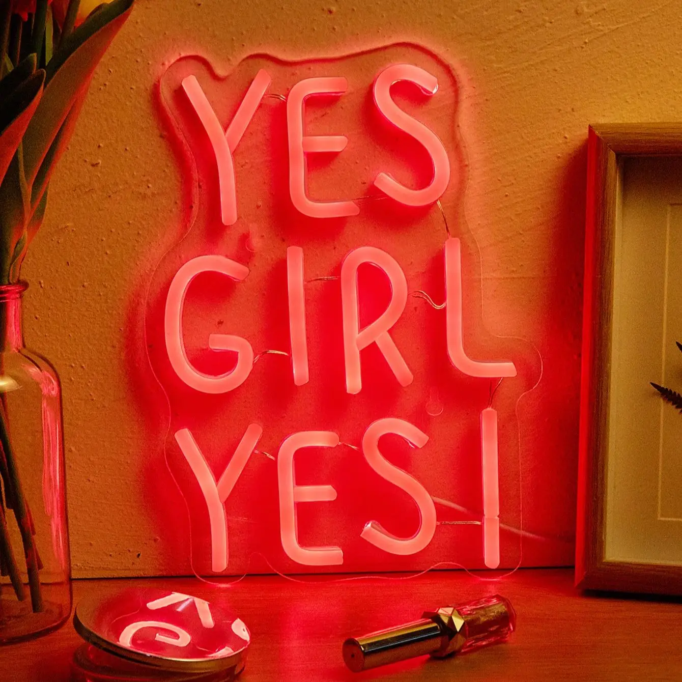 

Светодиодная неоновая вывеска Chi-buy LED Neon yes girl yes с питанием от USB, ночник, подходит для спальни, свадьбы, Хэллоуина, Дня благодарения, Рождества