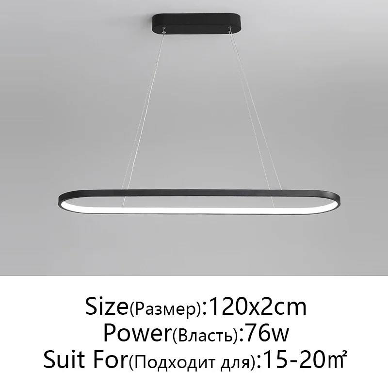 Moderne minimalistische LED-hanglamp ovaal kantoor conferentie studio hanglamp bar restaurant woondecoratie verlichting