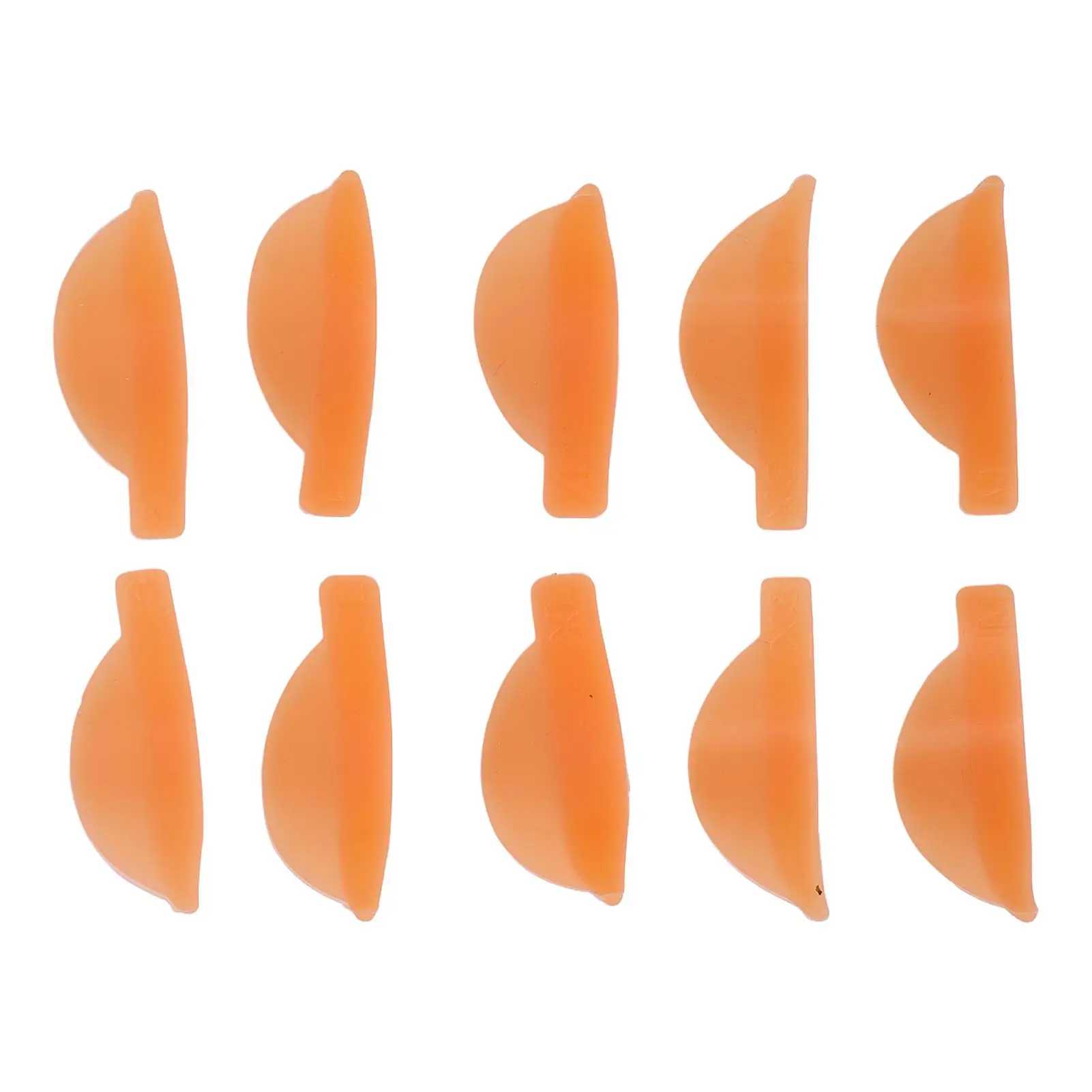 

5 Pairs Soft Orange Silicone Lash Perm Rods - Long-Lasting Eyealsh Perm Pads in Multi Sizes for makeup - Reusable