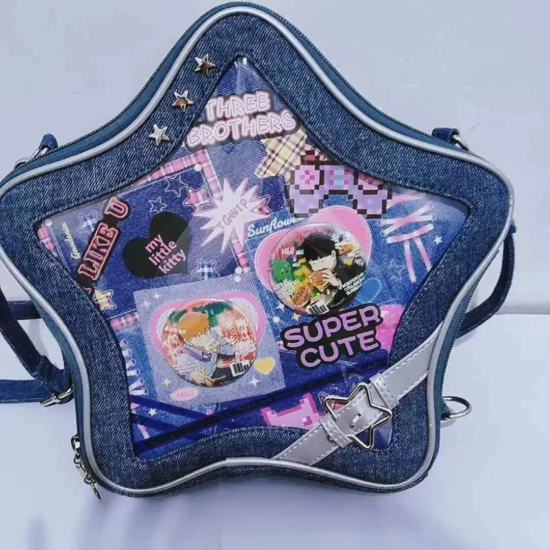 New Ita Bag Backpacks Popular Transparent School Bag for Girl Sweet Chic Star Crossbody Bag Ulzzang Display Autumn Bolsa