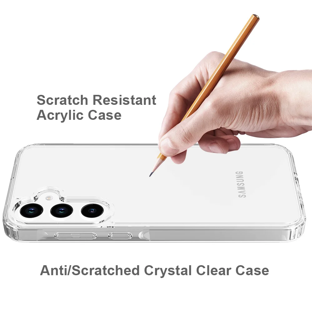 Acrylic Case for Samsung Galaxy A35 Clear Silicone Protection Hard Phone Cover SamsungGalaxyA35 SM-A356E/DS SM-A356B/DS Coque