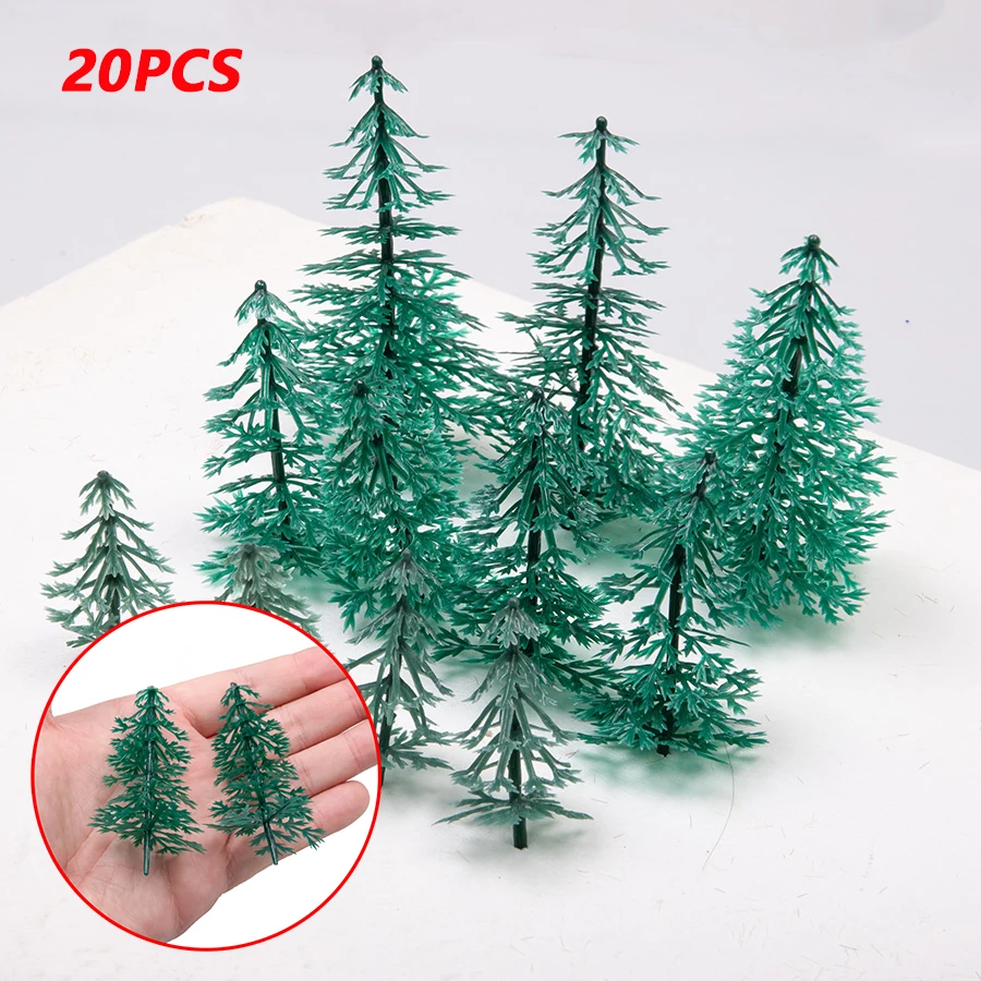 

20Pcs Miniature Artificial Christmas Tree Model Pine Trees Building Sand Table Layout Diy Garden Party Festival Decorate Crafts