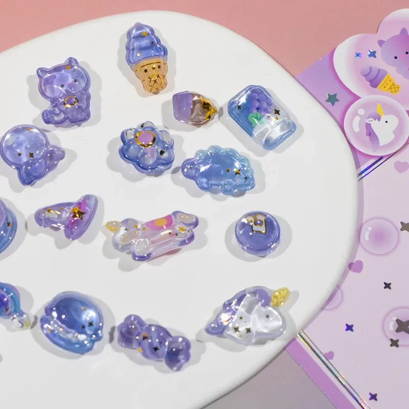 

YTES Cartoon Fresh Style Children's Reward Dreamy Rabbit Crystal Embossed Stickers – 3D Crystal Journal Decorative Stickers