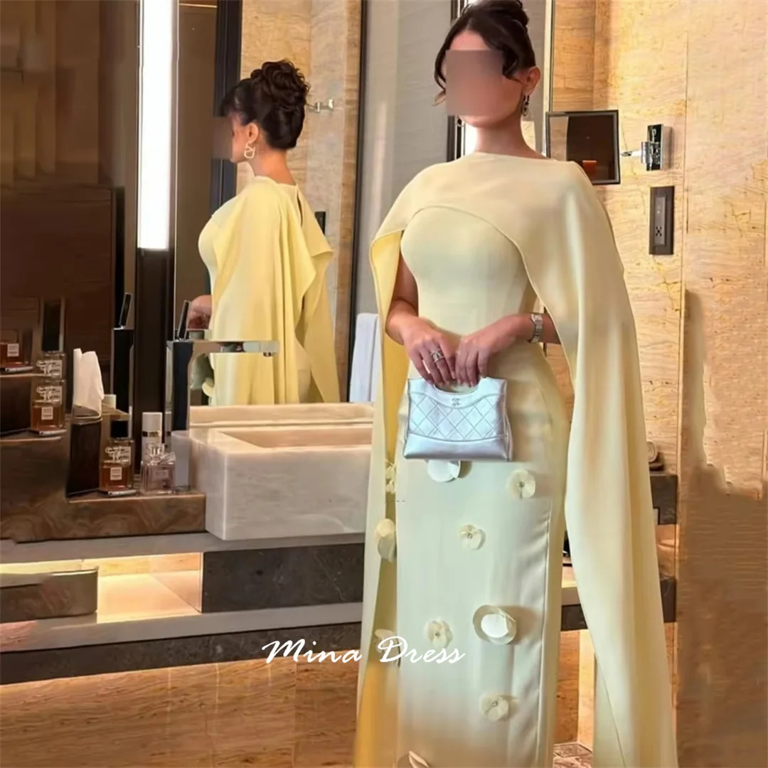 ミナカスタマイズ3Dフラワーラグジュアリーレディースイブニングドレス、エレガントなパーティードレス、女性用フォーマルドレス、ガラドレス