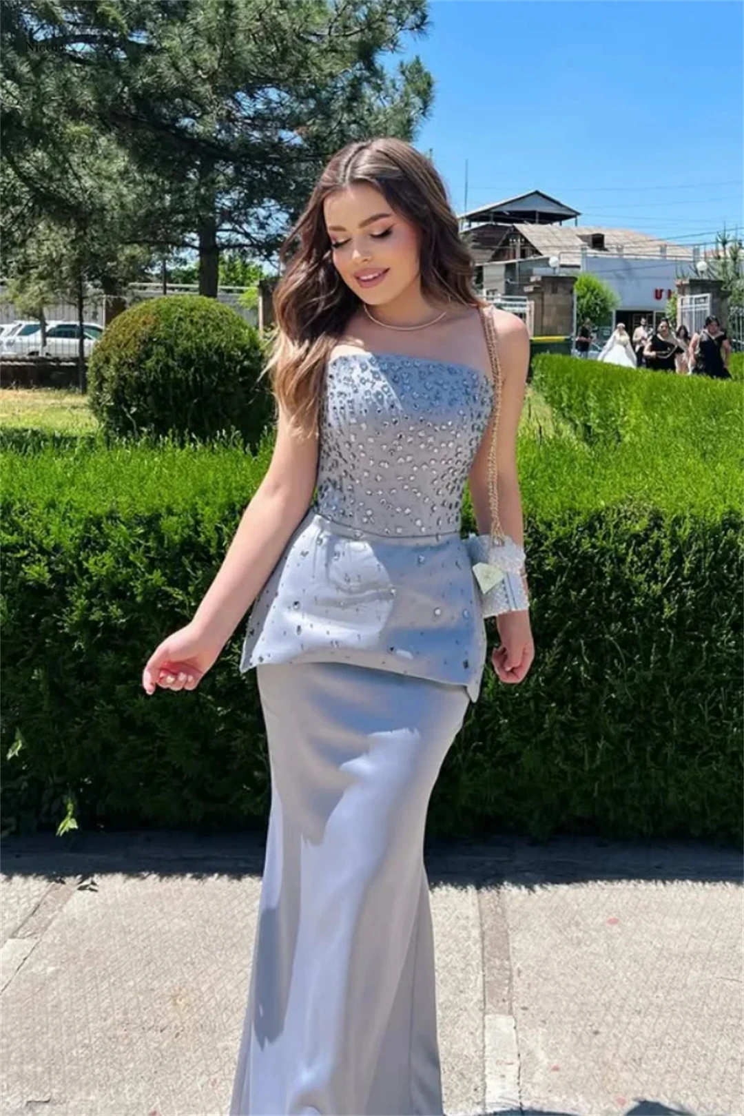 Nicole Robe De soirée sur mesure robes De soirée Robe De soirée De mariage jupe queue De poisson Robe De Cocktail Femme bustier tubulaire Robe De bal