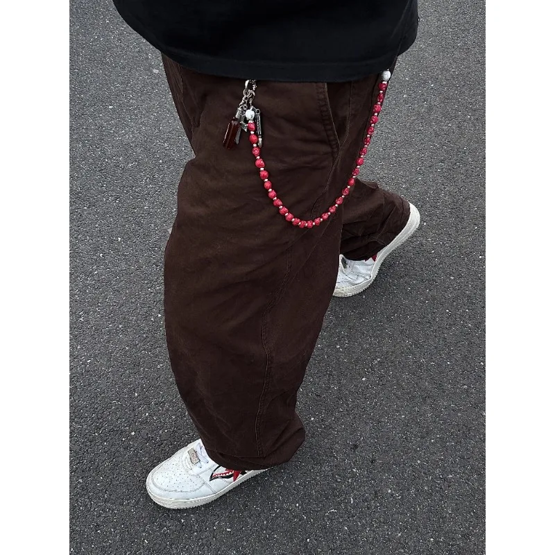 Original Cross Trouser Chain Ainworth 2024 New Original Red Skull Retro Niche Punk Street Waist Chain