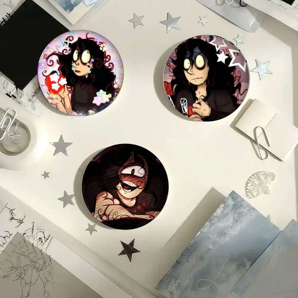 Horror-Spiel J-john D-doe Logo Weicher Ansteckpin Rundes Metall-Abzeichen Revers-Pin Geschenk für Freunde Kinder Schmuck
