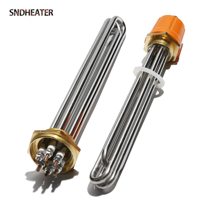 SNDHEATER G1 1/4 Thread Solar Water Heating Element 220V 380V G2 Industrial Immersion Heater Resistance SS304 G1 1/4 for Boiler