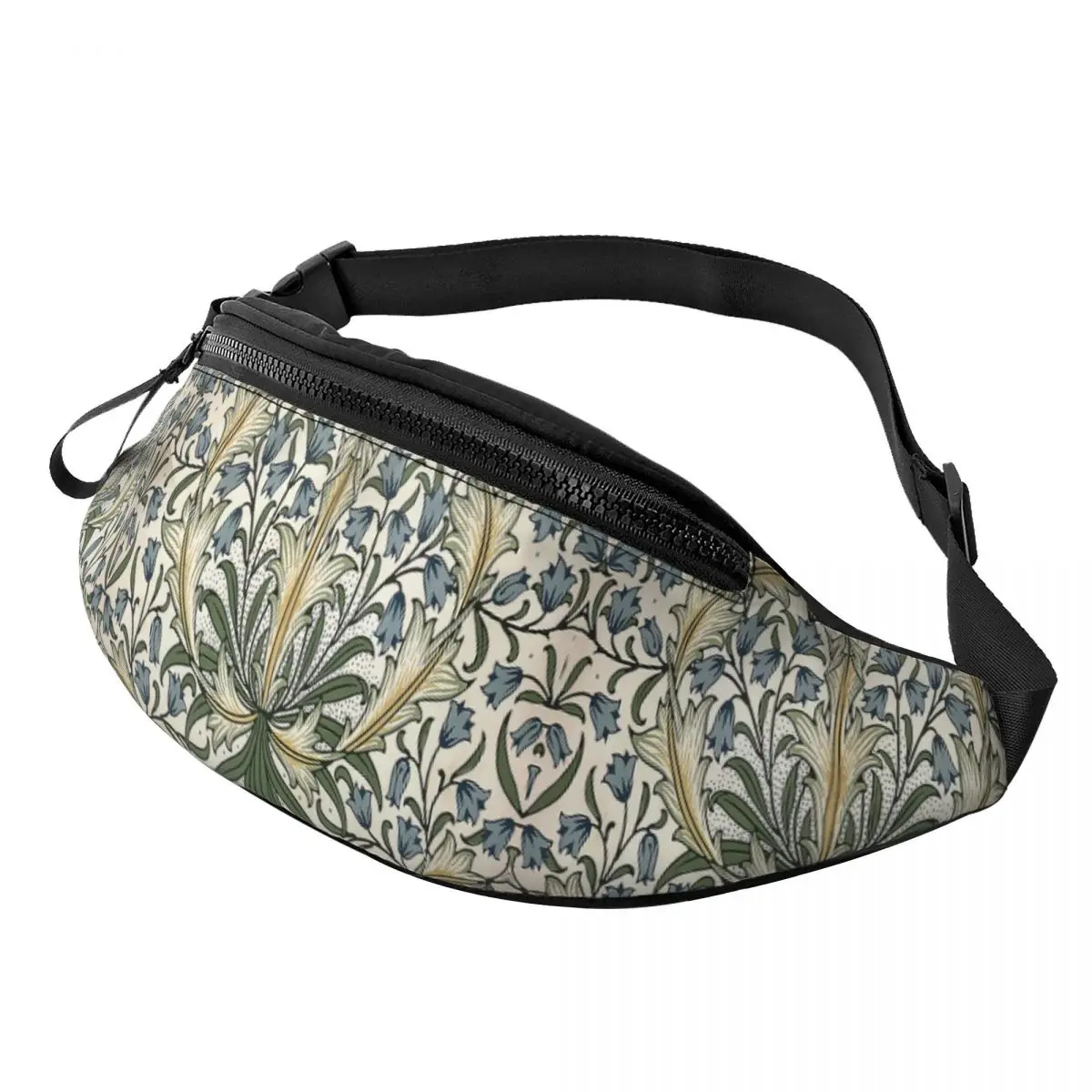 William Morris Fanny Pack Homens Mulheres Moda Floral Têxtil Padrão Crossbody Saco da cintura para viajar Telefone Money Pouch