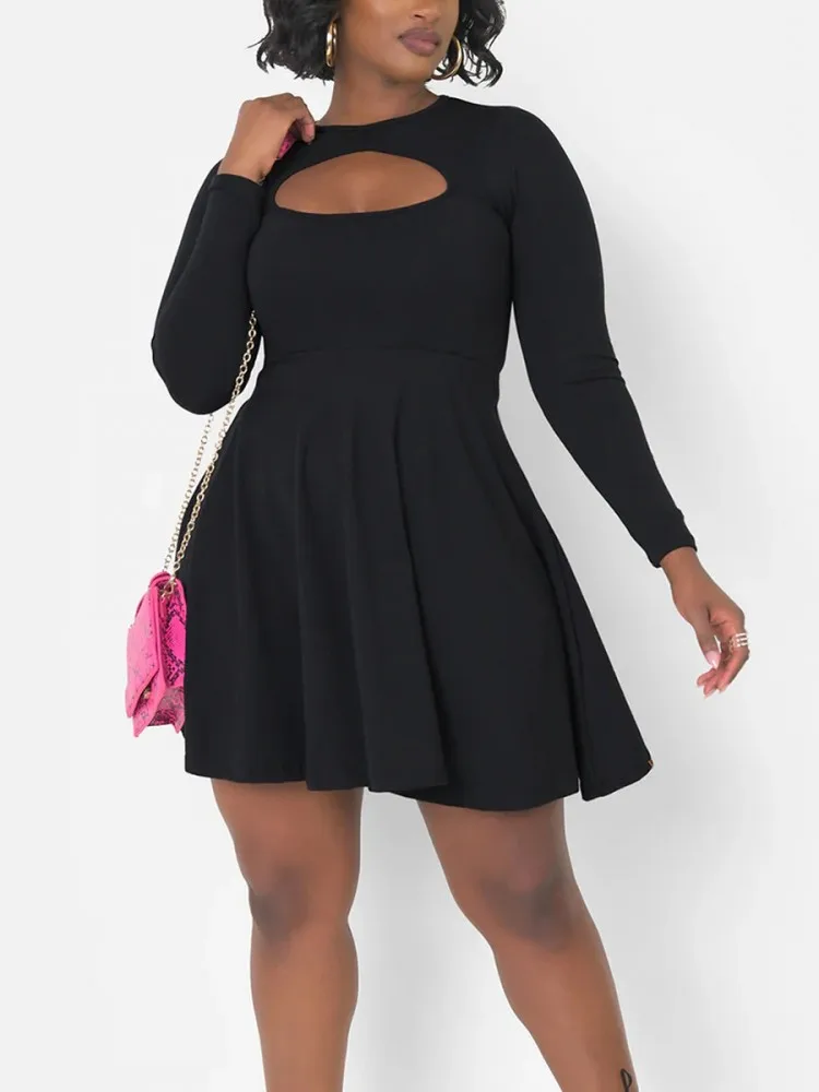 

L-4XL Plus Size Clothes Dresses Women Robes 2026 Spring Autumn Street Style Casual 3XL 4XL Big Size Mini Dress Oversize