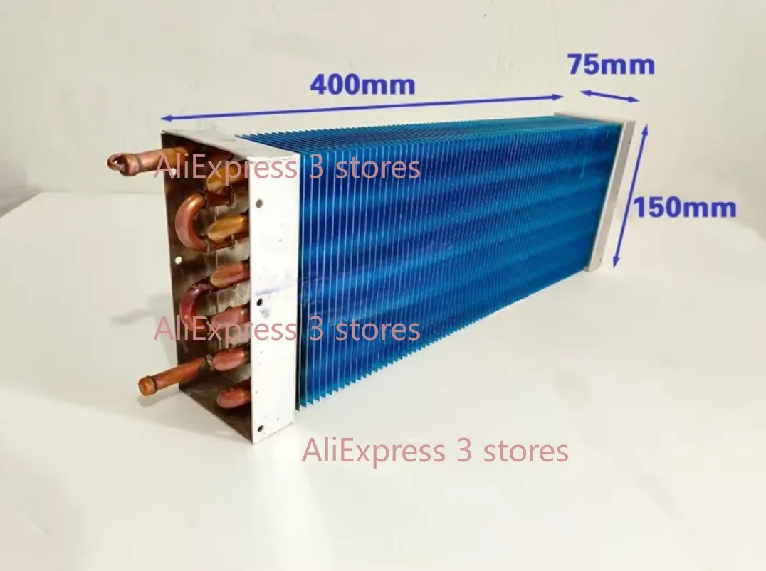 400*130*90mm Air-cooled evaporator condenser Refrigerator freezer copper tube aluminum fin air heat exchanger radiator view 4