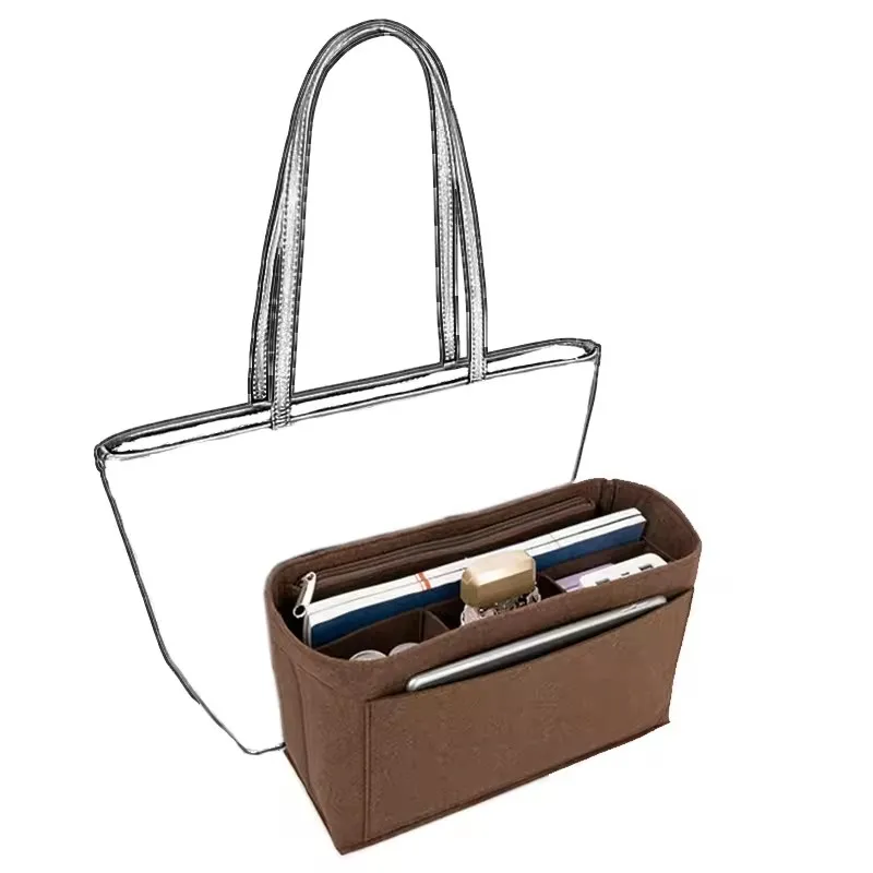 Bag Organizer Felt Liner Pocket Accessory For Coach Handbag Durable Lining Storage Sorting Bag Support Inner Part