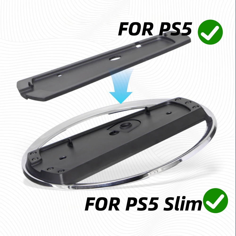 حامل معدني لجهاز PS5/PS5 SLIM إصدار رقمي وبصري دعامة تبريد عمودية مع وسادات مضادة للانزلاق لوحدة التحكم PlayStation 5