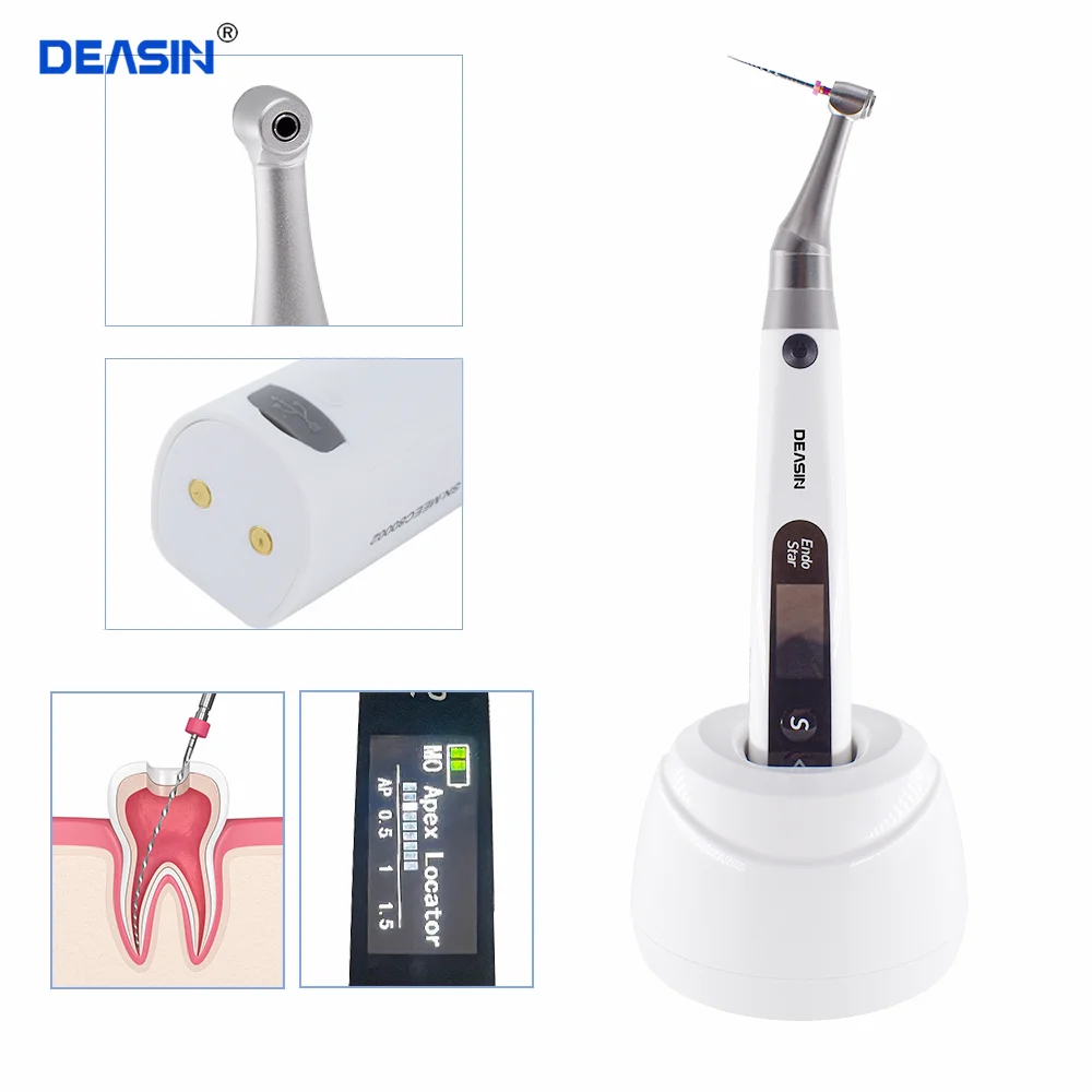 2 In 1 Dental Wireless Endo Motor Built In Apex Locator for Endodontic rotary root Canal instrument Reciprocating 360°Adjustable