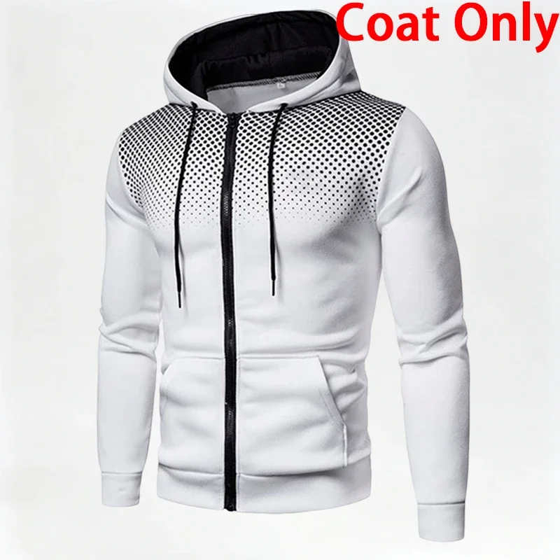Autumn Winter High-end Men's Jacket Tracksuit Casual Zipper Hooded Sweatshirts Coat Sports Jogging Clothing Outdoors Streetwear - view 6