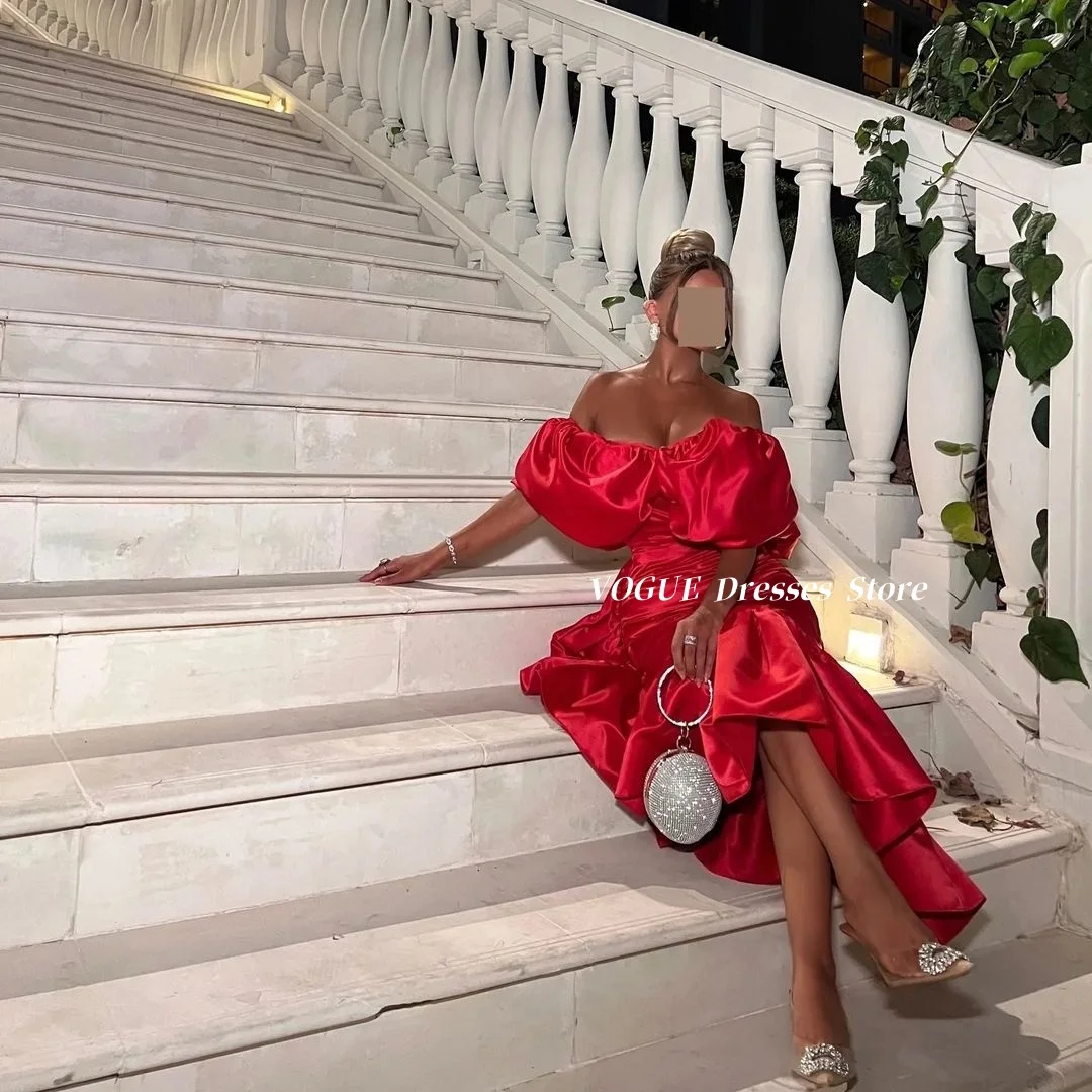 

Elegant Off Shoulder Prom Dresses for Women with Fold Satin Saudi Arabia Sexy Mermaid Evening Dresses فساتين سهرة Customized