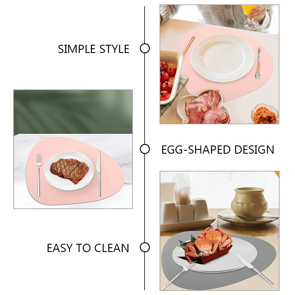 

2pcs Placemats Pvc Dining Mats Washable Reusable Heat Insulation Table Mat For Home Restaurant Party Dinner Decoration