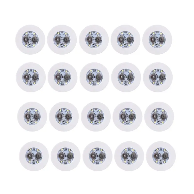 A02F-Blue Light LED Sticker Lights 20Pcs LED Coaster For Wine Liquor Bottles Bottles Sparklers Cup Lights