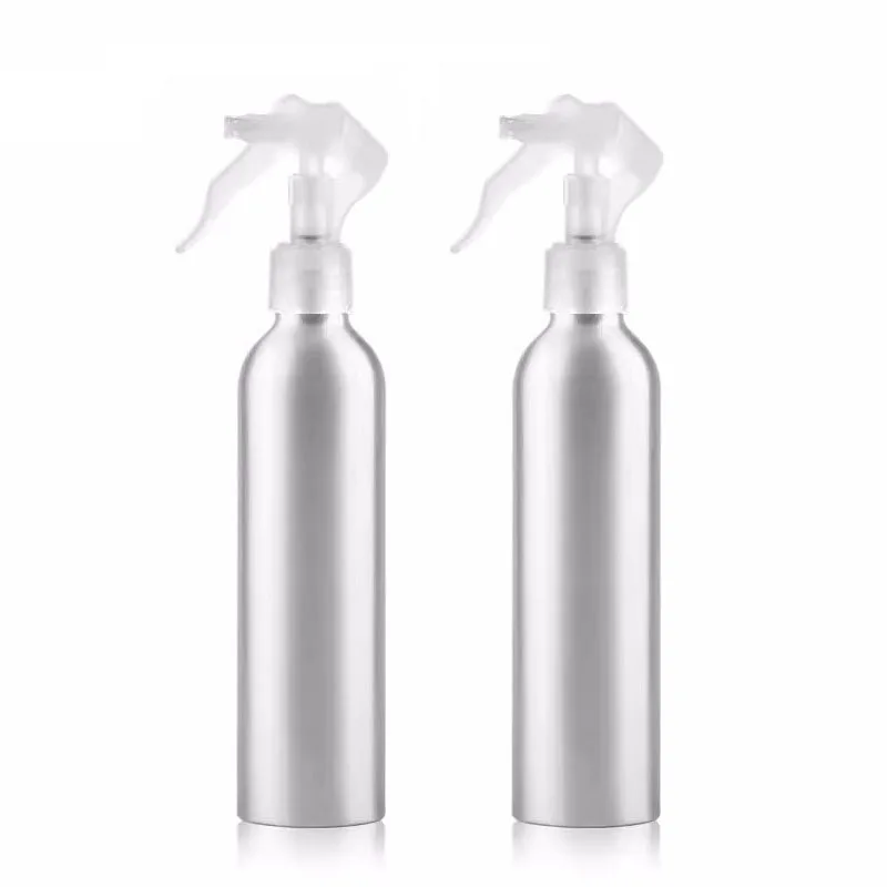 

10PCs*250ML Empty Portable Aluminum Trigger Spray Bottle Makeup Moisture Atomizer Pot Fine Mist Sprayer Bottle Hairdressing Tool