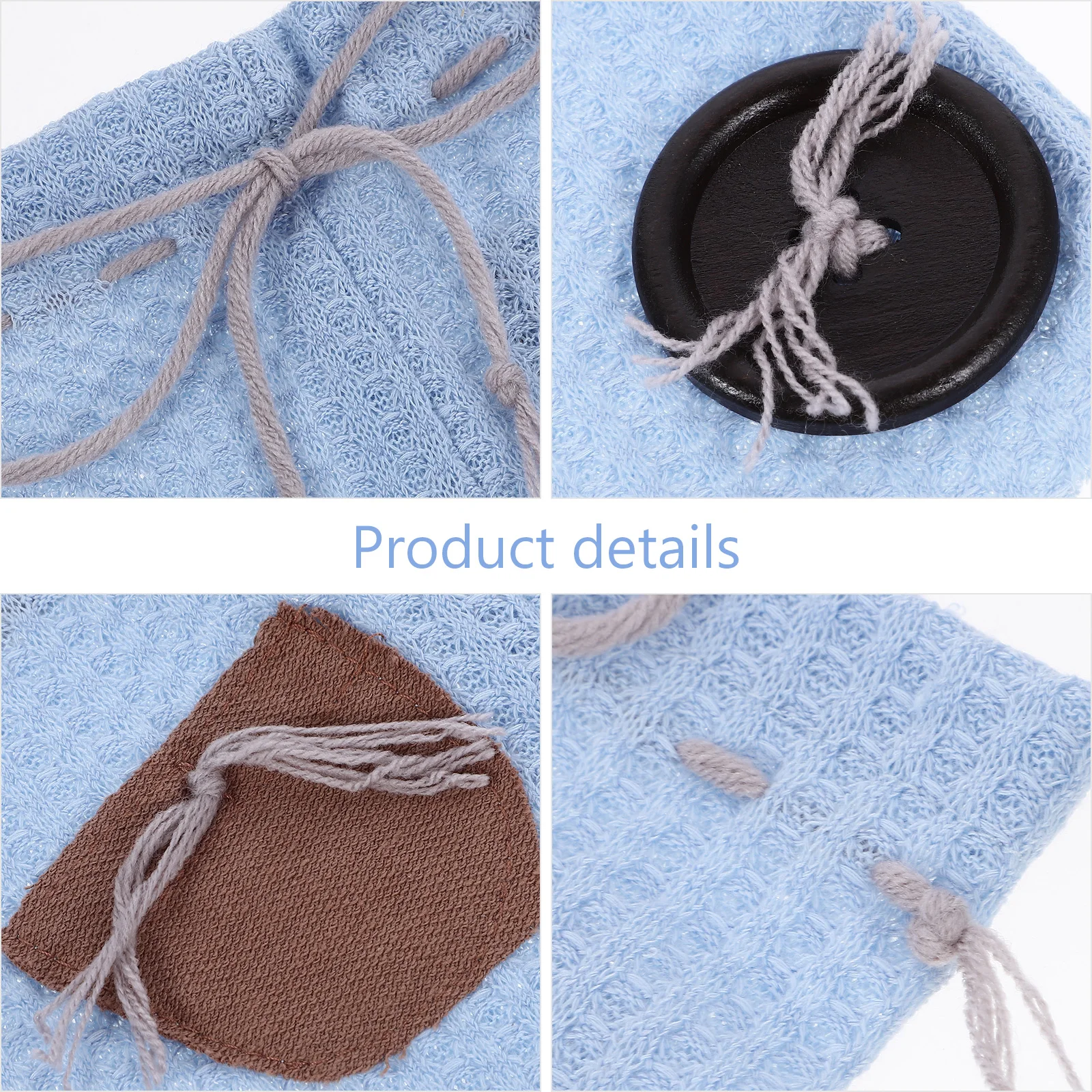 

Knitted Pants with Hat Boy Newborn Photoshoot Outfits Photography Props Girl Clothes