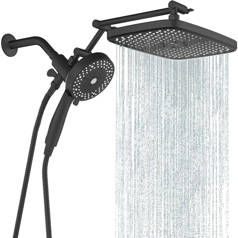 

Multi-Function High Pressure Shower System with 10-Setting Handheld and Detachable Magnetic Shower Head