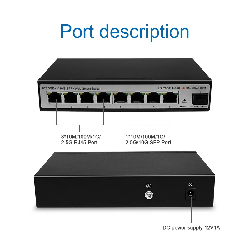 Imagem -02 - Hicomdata-switch Ethernet Rede Ethernet gb 10gb Portas 2.5g 10g