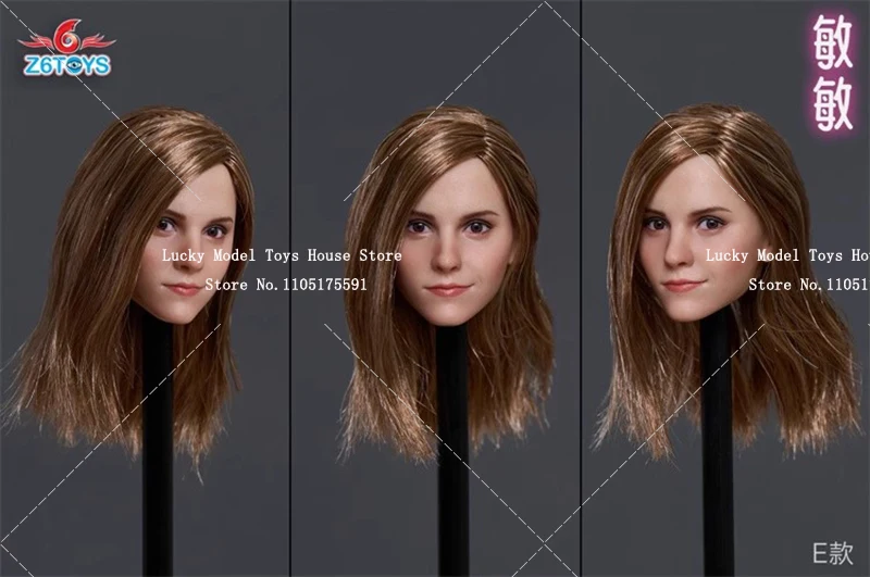 Z6TOYS ZC012 1/6 أنثى الممثل إيما واتسون حساسة رئيس نحت المنقولة العين تصميم نموذج لعب لتزيين الجسم الجندي 12 بوصة