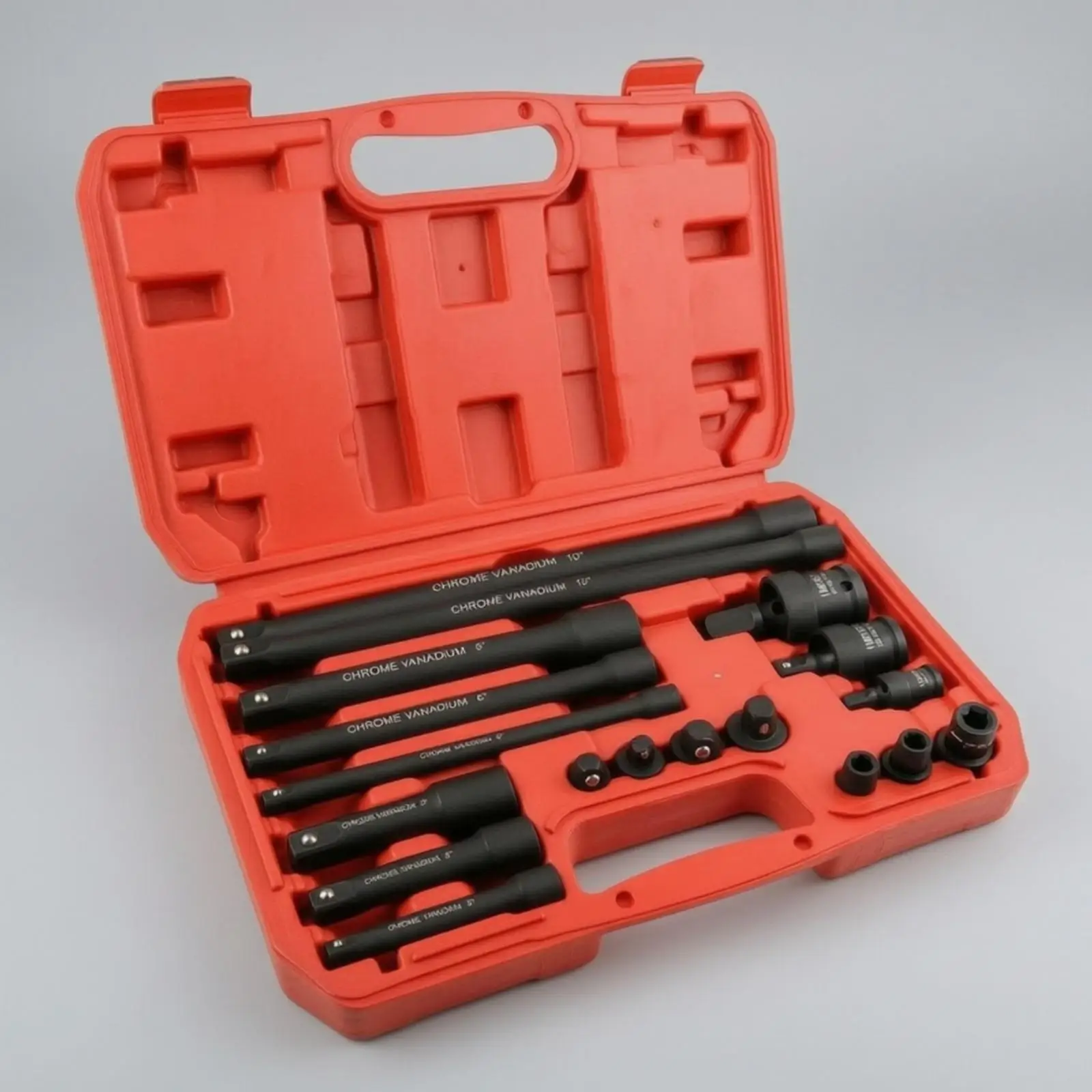 Impact Wrench Kit 18 Piece Extension Rods with Universal Joint Adapter and Storage Case for Automotive Garage Tool Kit Mechanic view 5