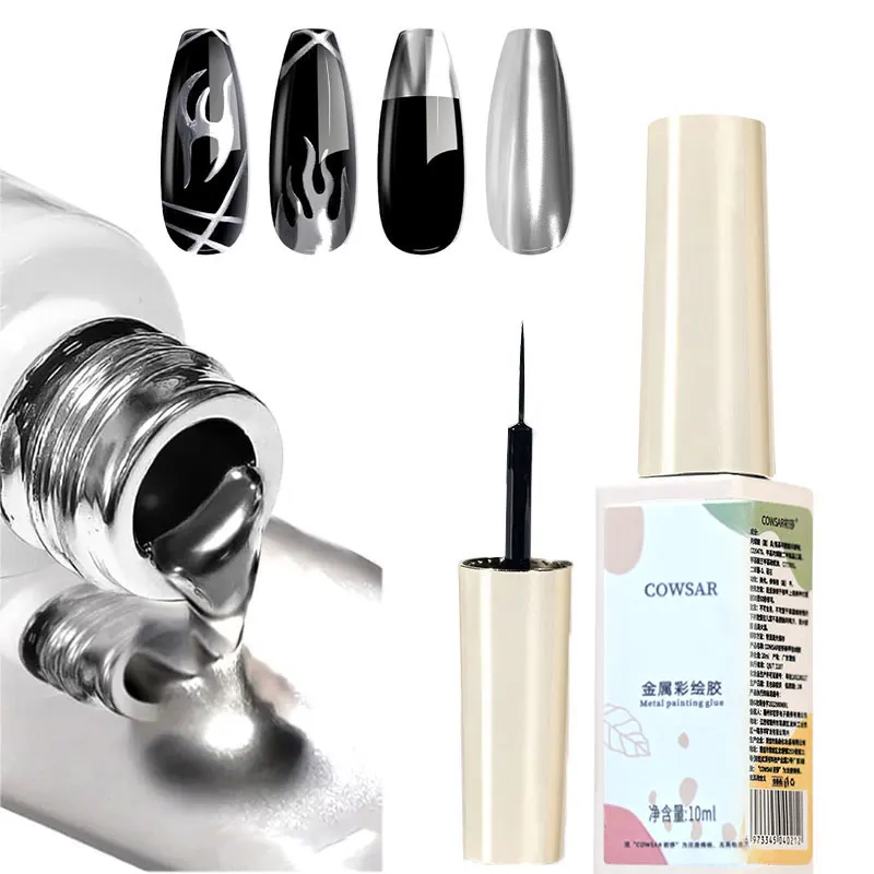 5/7/8 ml Super-Bright Metallic Painting Liner Gel Polish Silber/Gold/Rose Mirror Gel Nagellack Semi Permanent UV Nail Art Verni