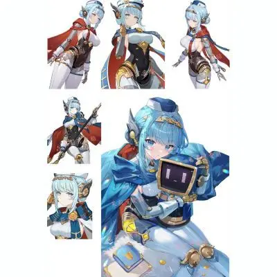 

Genshin Impact Ineffa наклейки для косплея украшения ноутбук телефон чемодан этикетка для ноутбука канцелярские принадлежности наклейка подарок