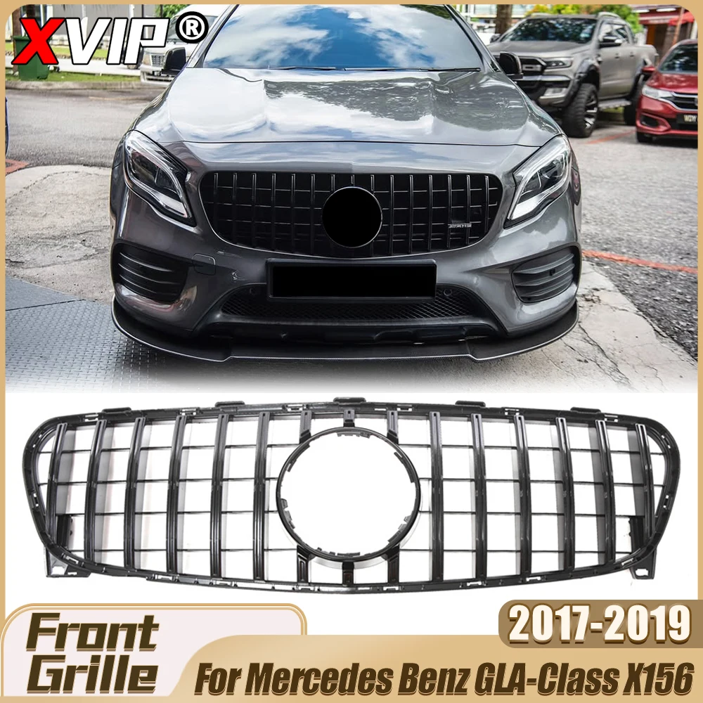

XVIP Glossy Black GTR Style Front Racing Grille Upper Grill For Mercedes Benz GLA-Class X156 17-19 GLA180 GLA200 GLA250 Facelift