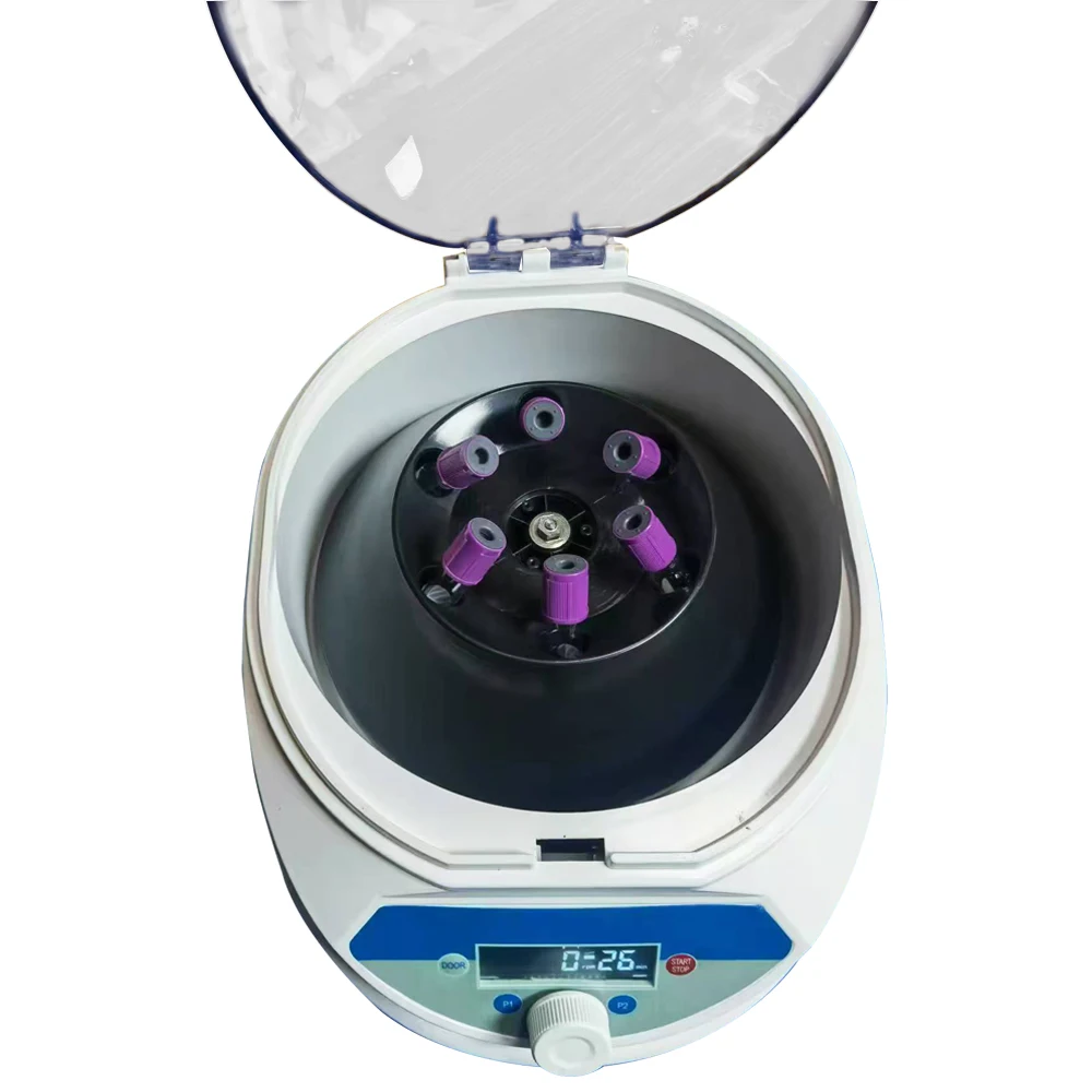 Low-Speed Centrifuge Machine 300-5000rpm Capacity with 6*15ml/10ml/7ml/1.5ml Quiet Operation for Lab Science Biochemistry