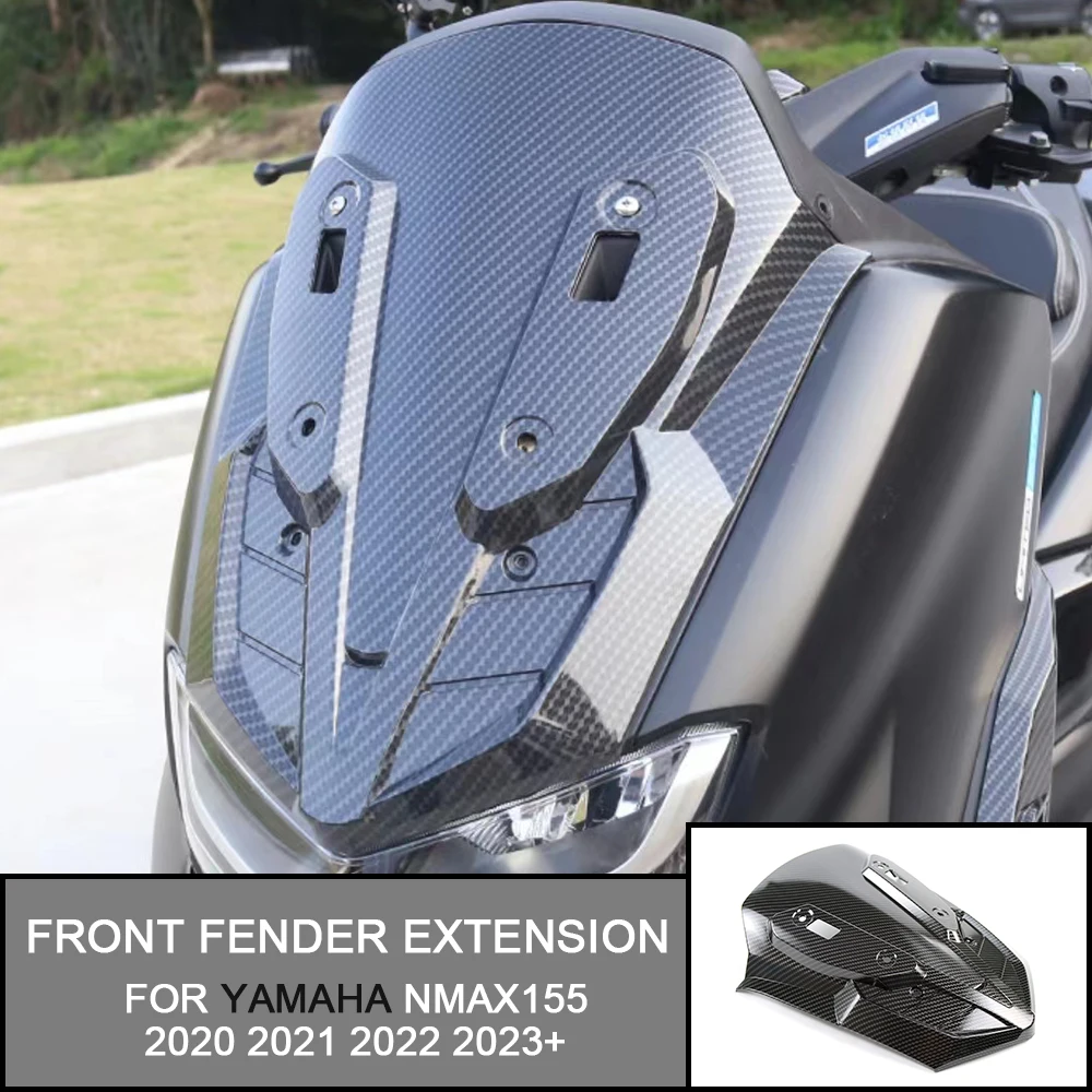 

For Yamaha NMAX155 NMAX 155 2020 2021 2022 2023 Motorcycle Carbon Fiber Front Windshield Guard Cover Trim Modified Accessories