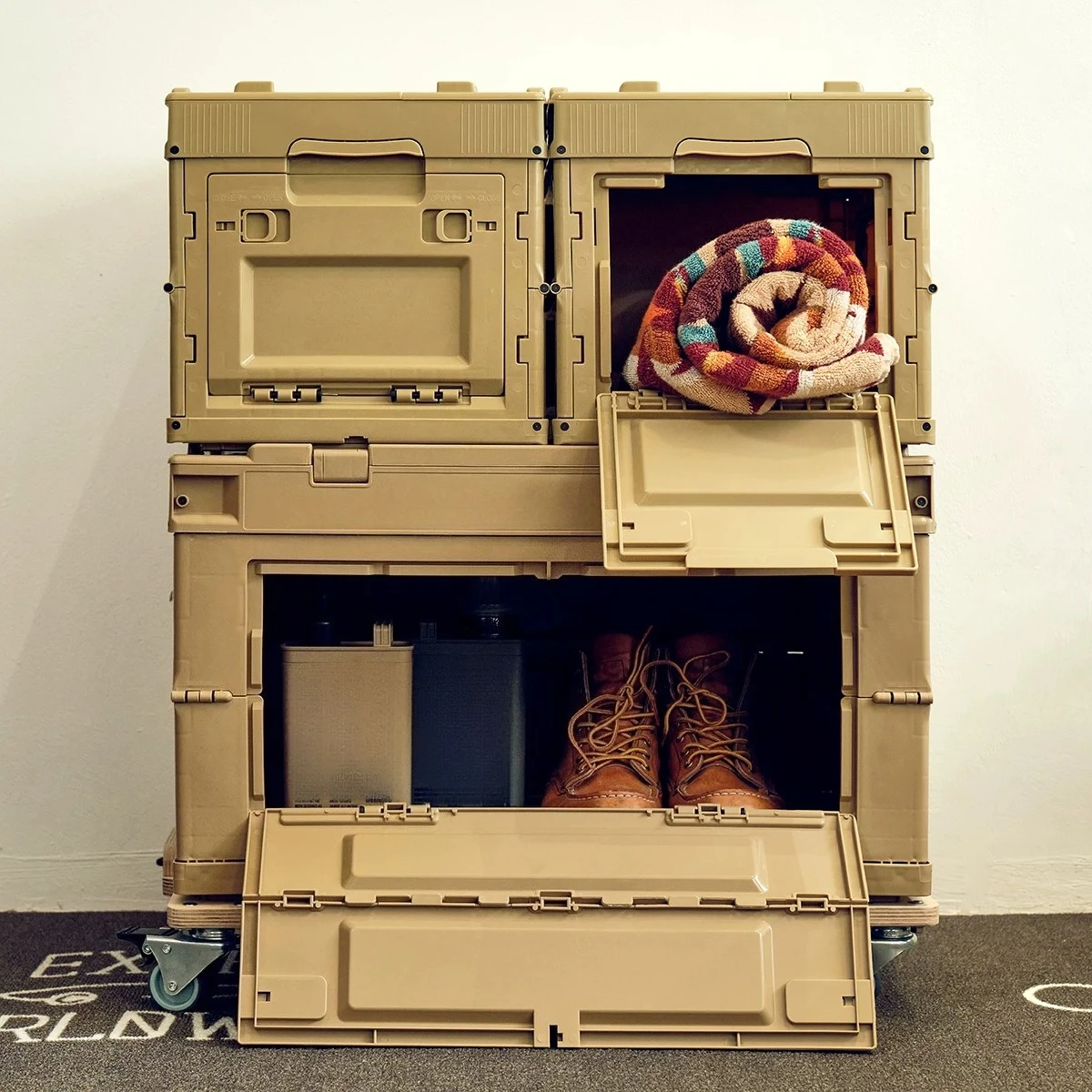 Camping box side open storage military trend home cross-border tactical folding outdoor storage box industrial wind